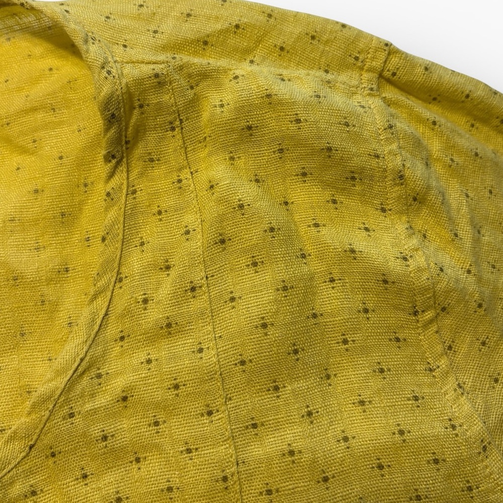 Flax 100% Linen Boxy Short Sleeve Top Small Red White Stripe Nautical Summer - Picture 6 of 7